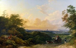 The Evening Coach, London in the Distance