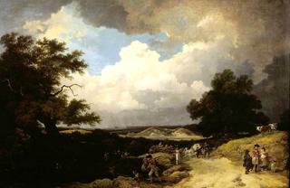 A Distant Hail-Storm Coming On, and the March of Soldiers with their Baggage