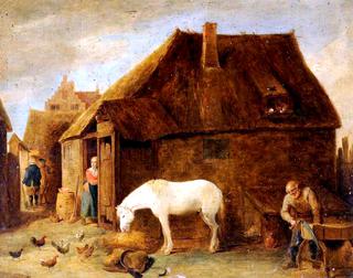 Continental Farmyard Scene