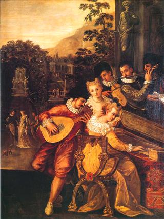 Concert in a villa courtyard