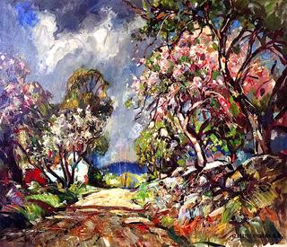 Apple Blossoms in Approaching Storm