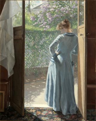 At the studio door