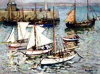 The Quay and Fishing Boats, Sunday Morning, St. Ives