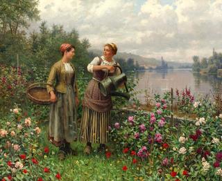 Madeleine and Maria on the Terrace