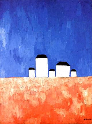 Landscape with Five Houses