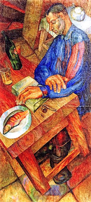 Worker Seated at the Table