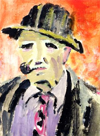 Portrait of a Man Smoking a Pipe