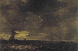 Thunderstorm over a Lake
