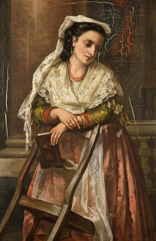 Girl in a Church in Rome