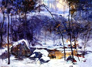 Woodland Sunset in Winter
