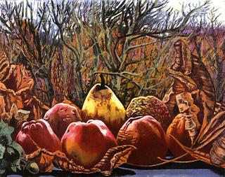Fruit and Autumn Leaves