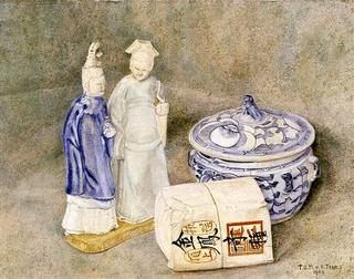中国小雕像静物画