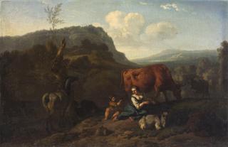 Landscape with Shepherdess and Herd