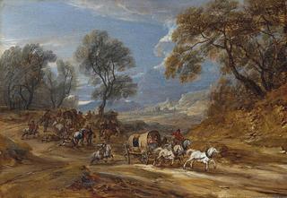 A convoy attacked by brigands