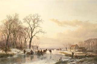 A Frozen Canal near the River Maas