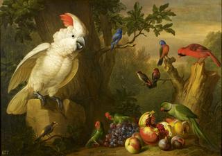 Birds and Fruit in a Landscape