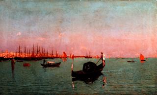 Gondola in the Venetian Lagoon