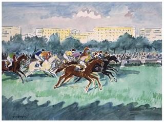 Le champ de courses a Auteuil