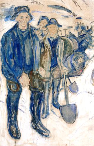 Workers in Snow