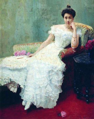 Woman with Roses