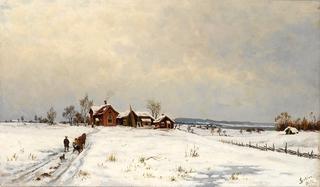Winter Landscape with Farm
