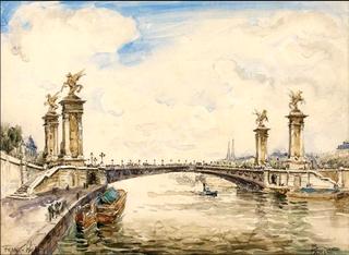 Paris, la Seine au Pont Alexandre III