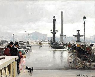 Sortie du jardin des Tuileries sur la place de la Concorde