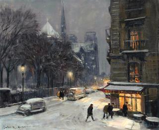 Notre dame sous la neige