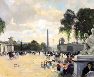 Place de la Concorde à partir de les Tuileries