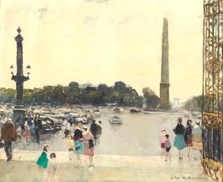 Sortie du jardin des Tuileries sur la place de la Concorde