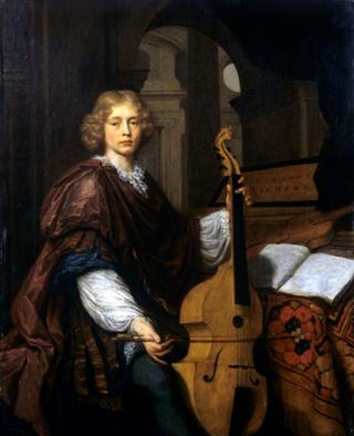 A youth with a viola da gamba