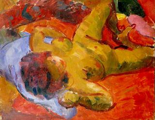 Nude with a Blue Pillow