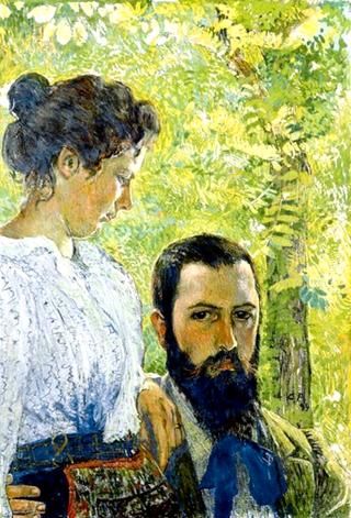 Self-portrait with his wife