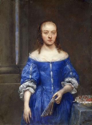 Portrait of a Woman in a Blue Dress