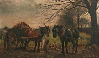 Loading Mangold Wurzels into a Tumbril