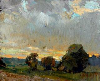 Landscape with Evening Sky