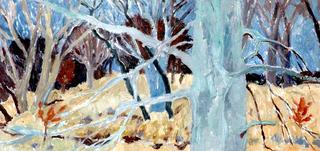 Woodland Landscape, Blue Tree