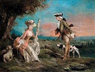 Hunter and shepherdess