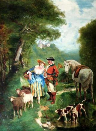 Hunter and shepherdess