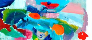 Patchwork of Flowers, Poppies, Orange and Red