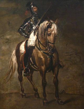 Study of a Man in Armour on Horseback