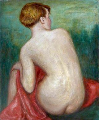 Nude with a Red Drape