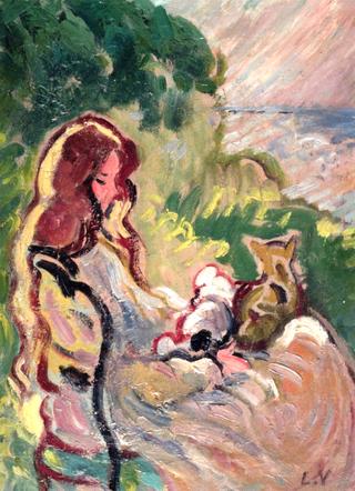 Woman with Cat