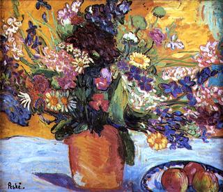 Bouquet of Flowers and Fruit