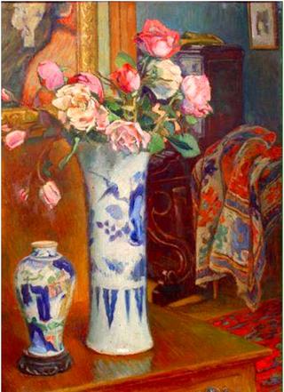 Vases de roses