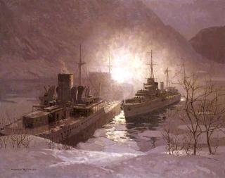 1940年2月16日，“哥萨克”号和“阿尔特马克”号战舰