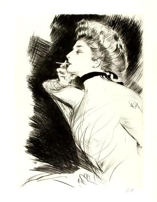 Portait of a Seated Woman, Smoking a Cigarette
