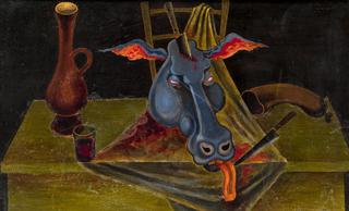Still Life with a Bull Head
