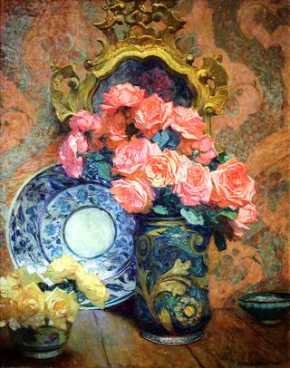 Bouquets of Roses with Chinese Porcelain