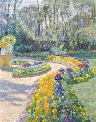 Madame Guillonnet dans le jardin a Garches